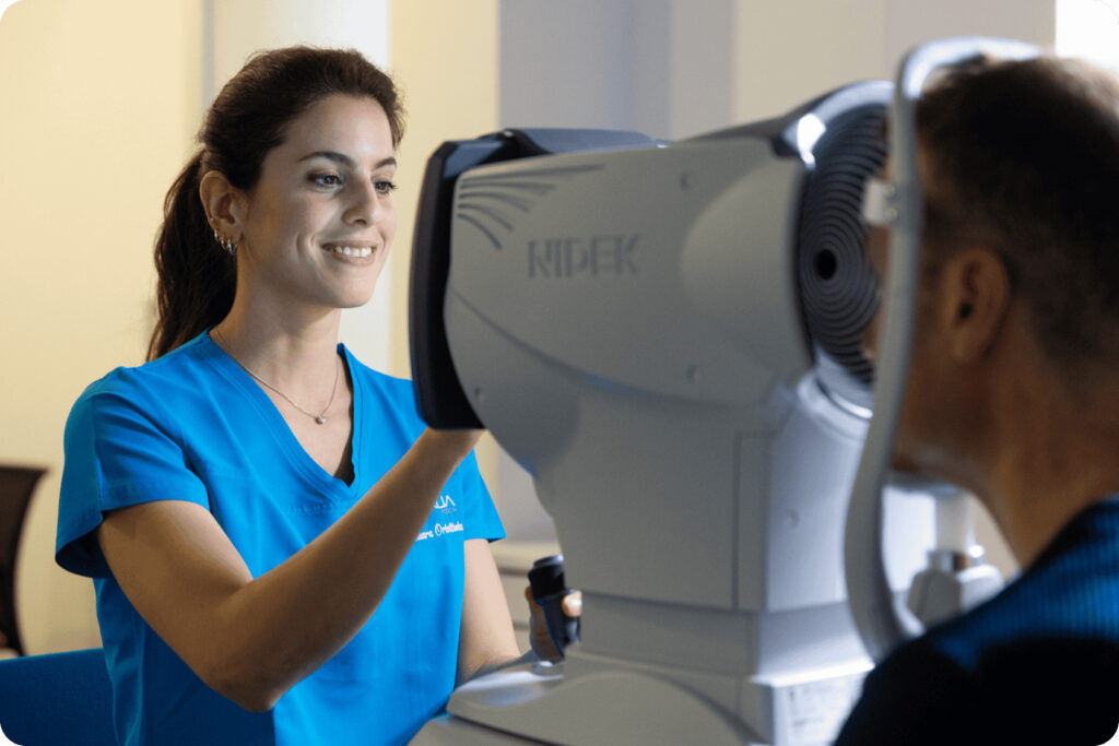 Controllo vista approfondito per prevenzione cheratocono a Milano, da ADVALIA